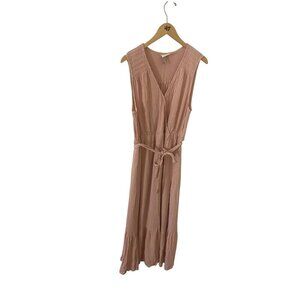 Knox Rose Women's Boho Maxi Wrap Dusty Pink Maxi Dress - XL